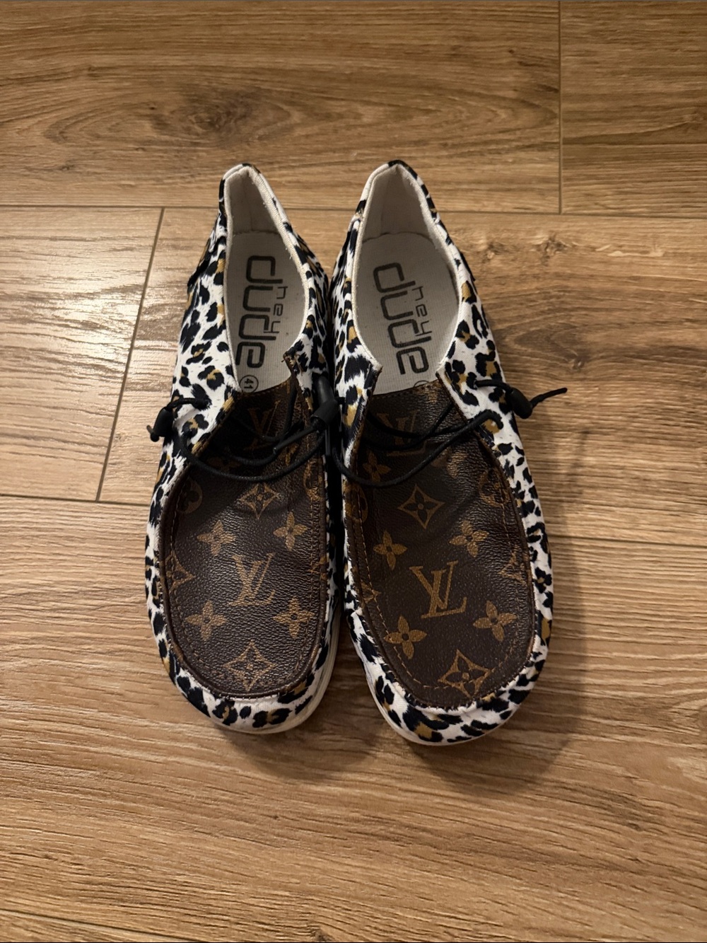 Women’s Leopard Print hey dudes with Monogram Insole